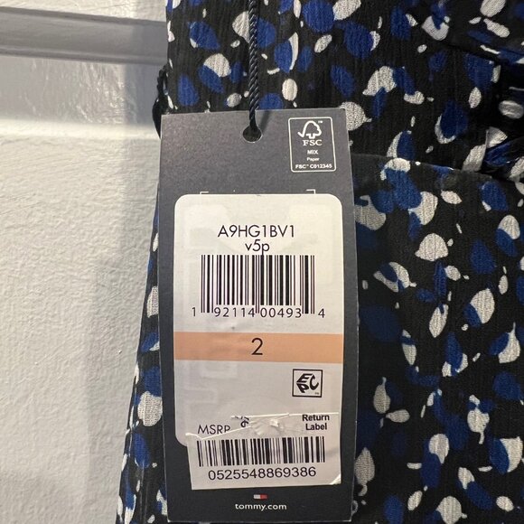 Tommy Hilfiger Ruffle Chiffon Mini Dress Size 2 - Picture 10 of 13